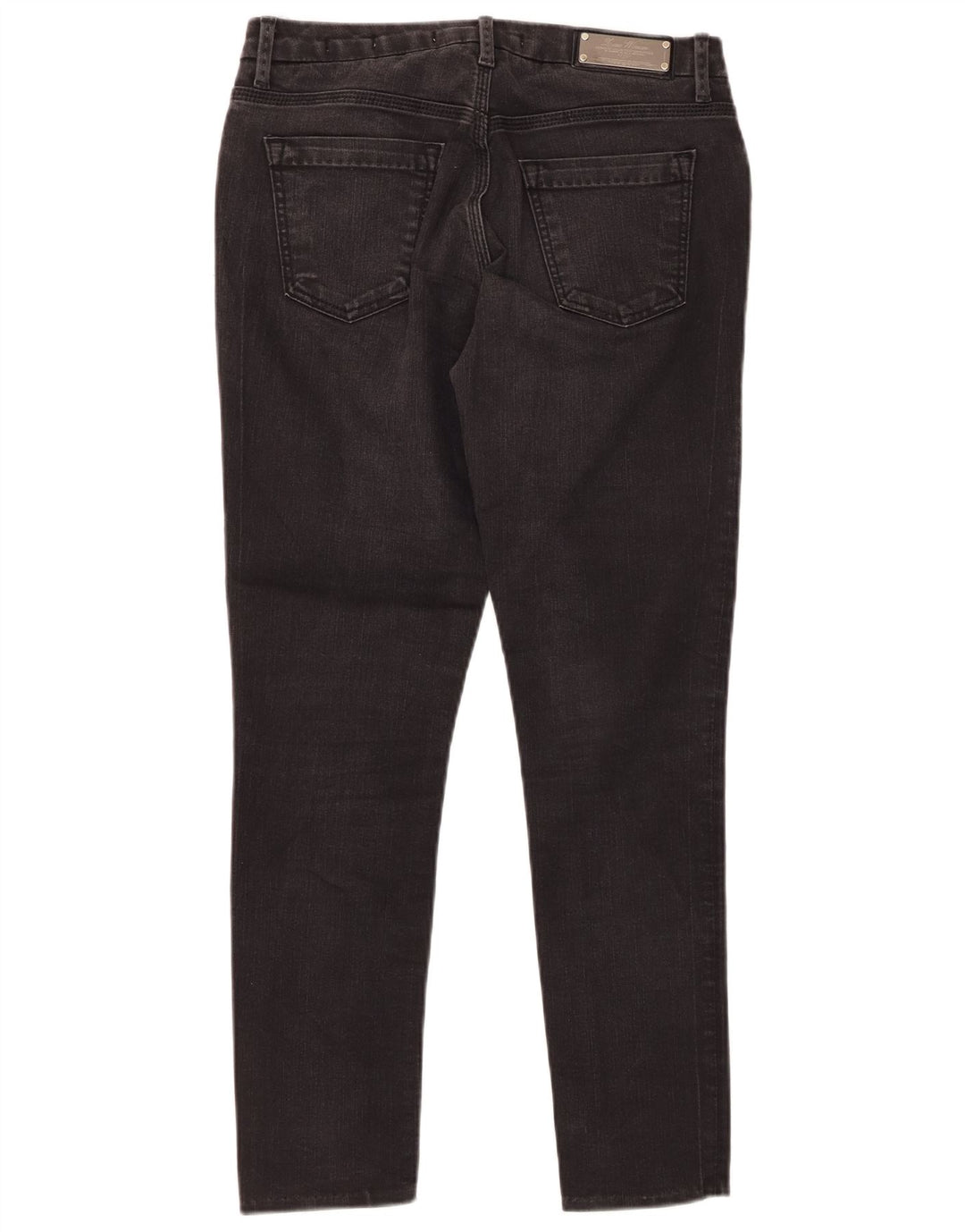 Jeans slim corti da donna ZARA EU 38 piccoli W28 L26 cotone nero