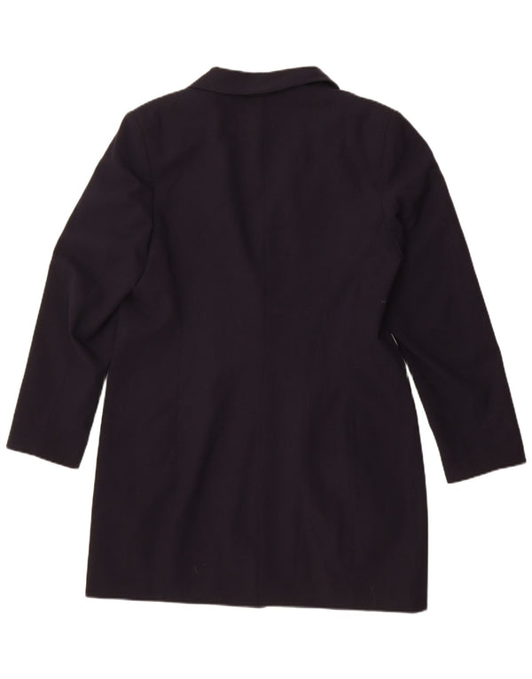 Giacca blazer lunga da donna Marks & Spencer UK 16 grande blu navy