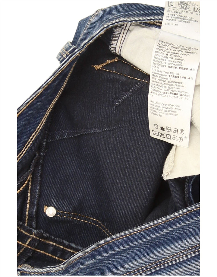 Jeans dritti a vita bassa da donna Levi's W29 L30 cotone blu