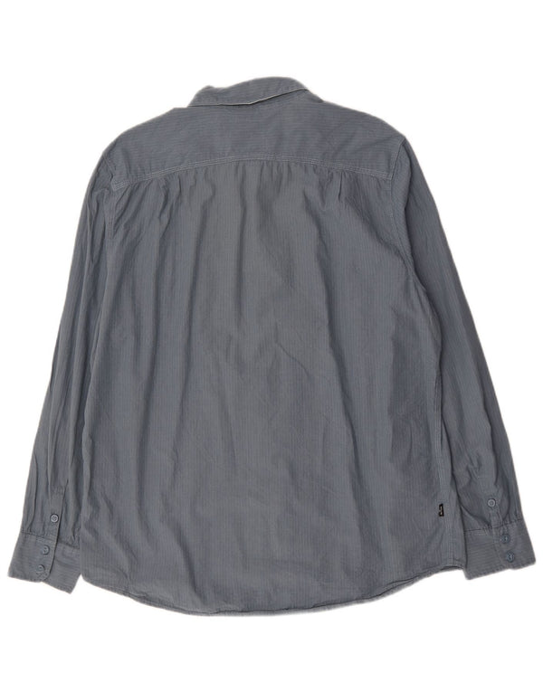 Camicia Levi's da uomo XL in cotone a righe grigie