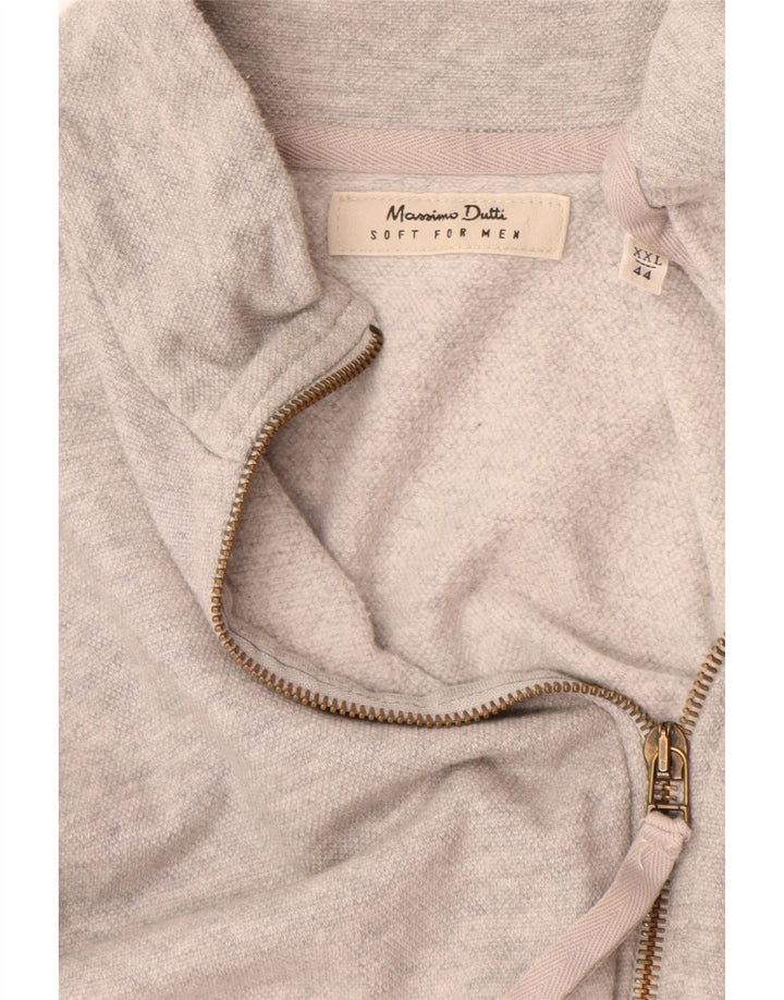 Giacca da ginnastica da uomo Massimo Dutti 2XL Grigia chiazzata