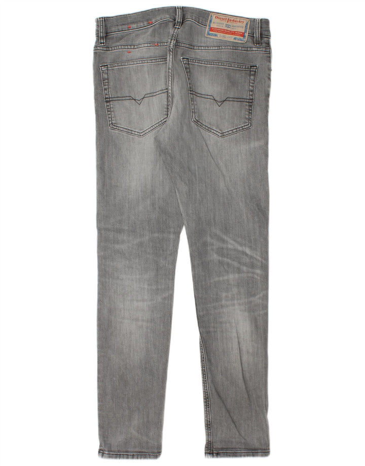 Jeans slim da uomo Diesel W30 L30 cotone grigio