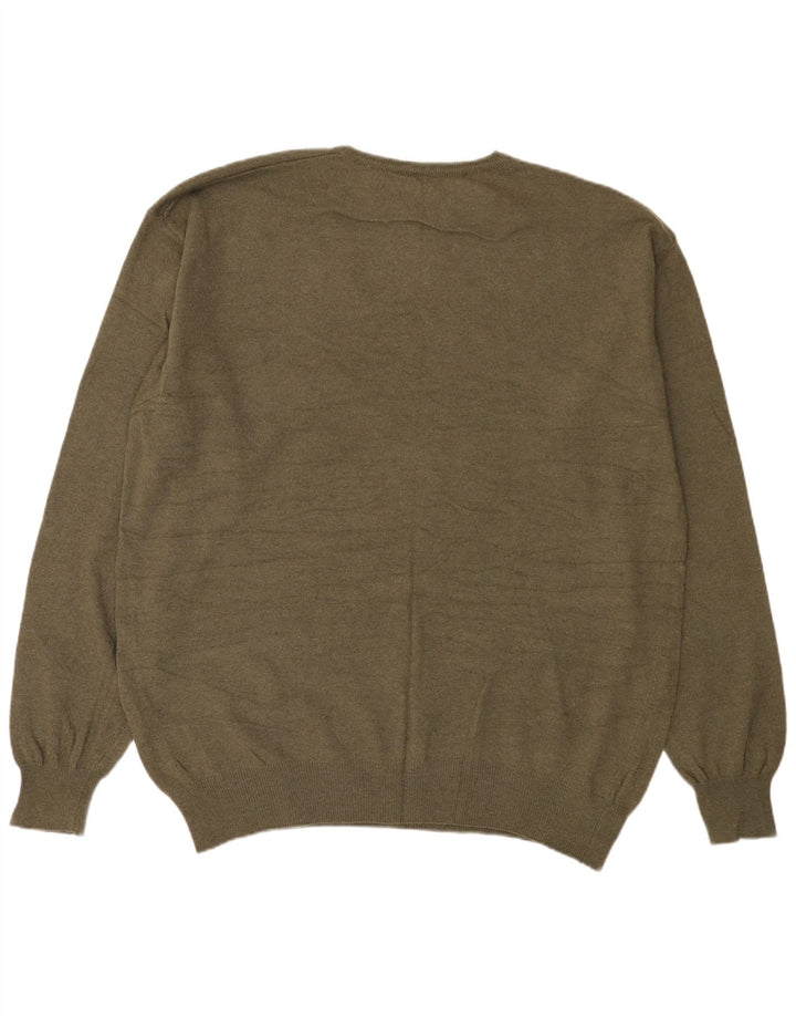 Maglione maglione girocollo da uomo Kappa 3XL lana kaki