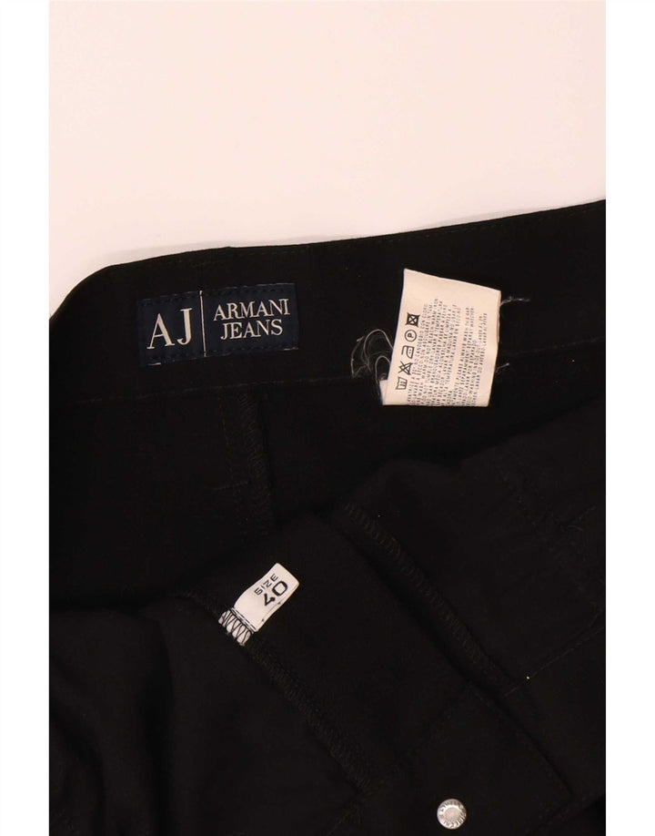 Pantaloni casual dritti da uomo Armani W40 L29 poliestere nero