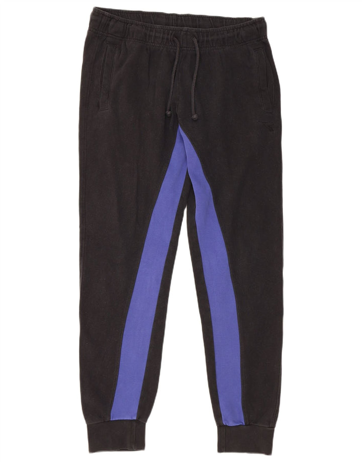 DIADORA Pantaloni Tuta Uomo Joggers Large Nero Colourblock Cotone