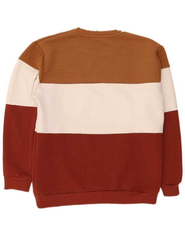 Felpa Zara da uomo maglione XL poliestere colorato a blocchi di colore