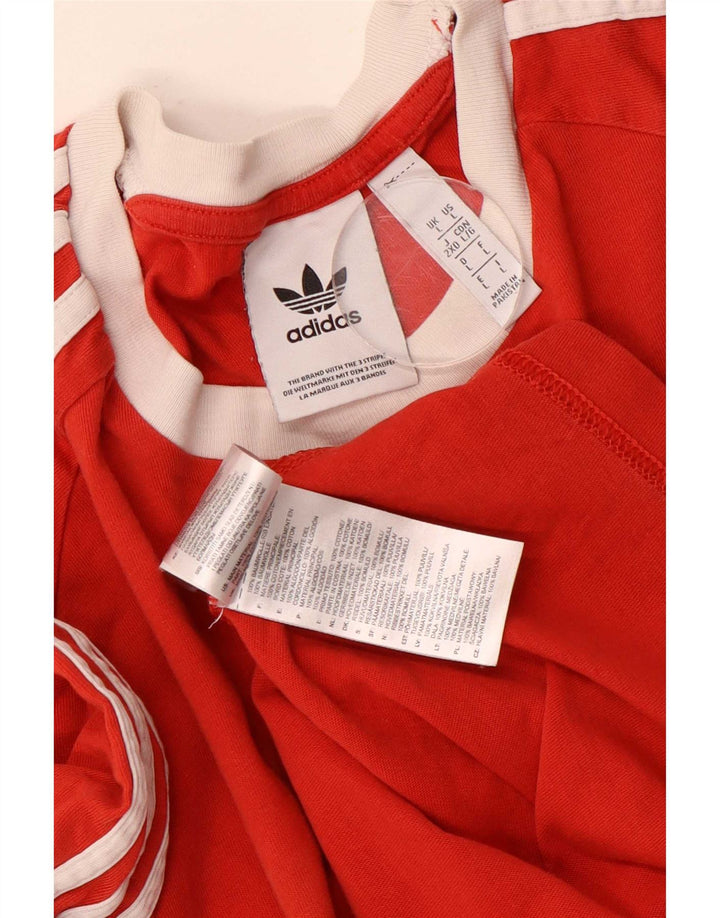T-shirt da uomo Adidas Top Large rossa in cotone