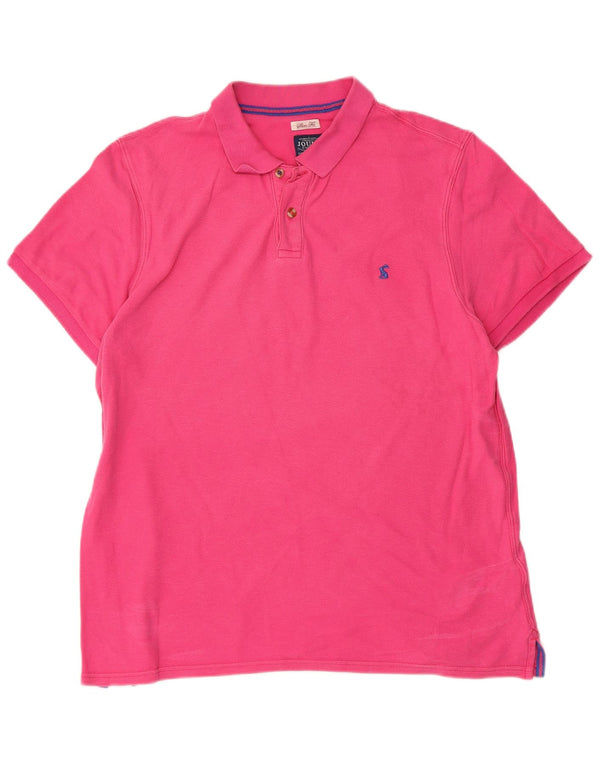 JOULES Mens Slim Fit Polo Shirt XL Pink Cotton