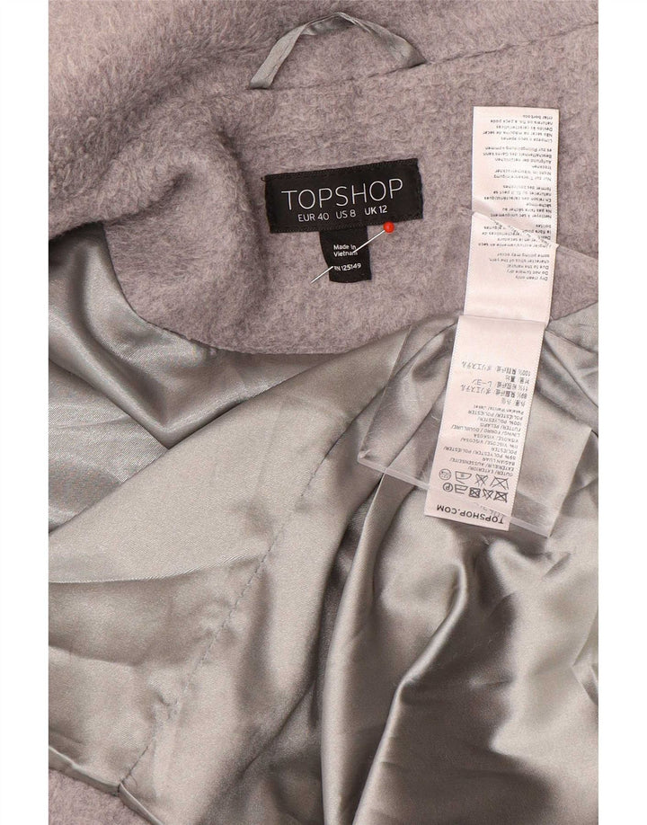 Topshop Cappotto oversize da donna UK 12 Poliestere grigio medio
