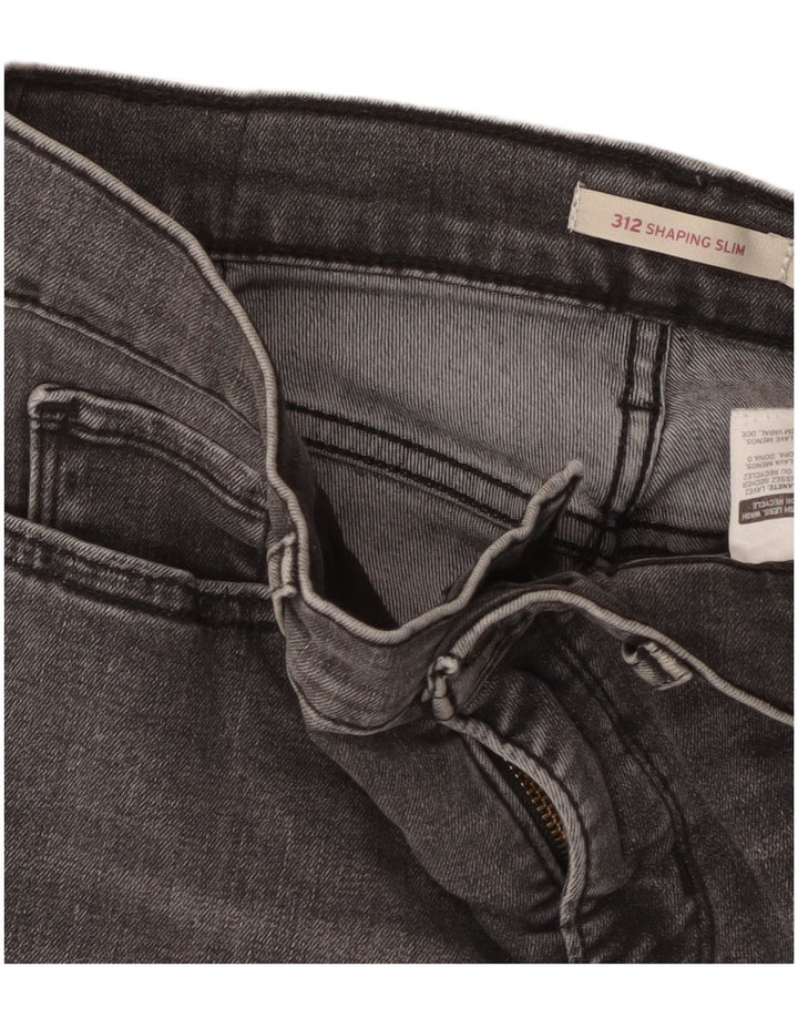 Levi's Donna 312 Shaping Slim Jeans W28 L32 Cotone Grigio