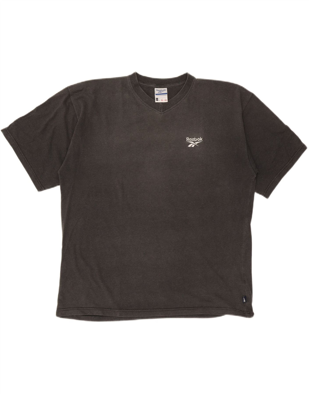 T-shirt Reebok da uomo grande in cotone grigio