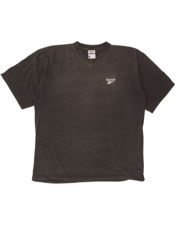 T-shirt Reebok da uomo grande in cotone grigio
