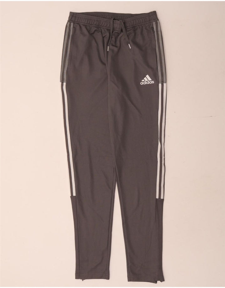 Pantaloni della tuta da ragazzo Adidas 15-16 anni in poliestere grigio