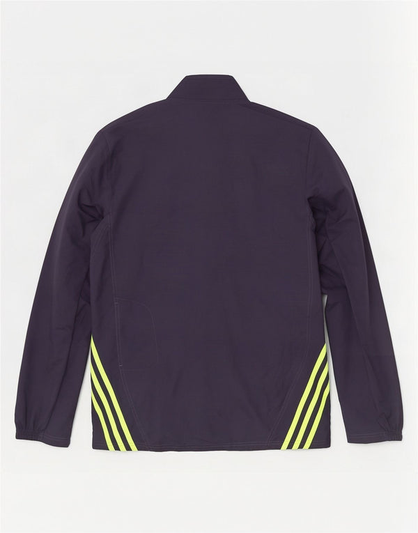 Giacca da ginnastica da uomo Adidas piccola in poliestere blu navy