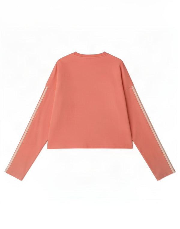 Top Adidas Bambina Manica Lunga 10-11 Anni Rosa Cotone