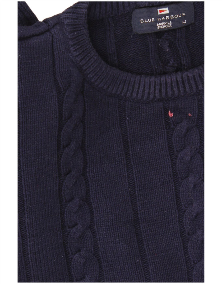 MARKS & SPENCER Maglione maglione girocollo da uomo blu navy medio