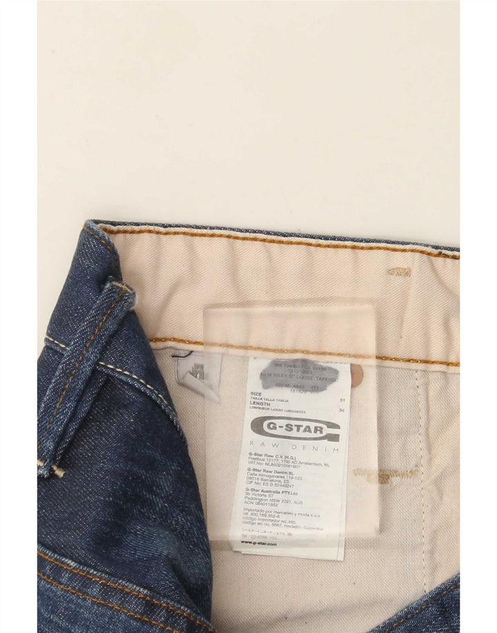 Pantaloncini di jeans da uomo G-Star W31 cotone blu medio