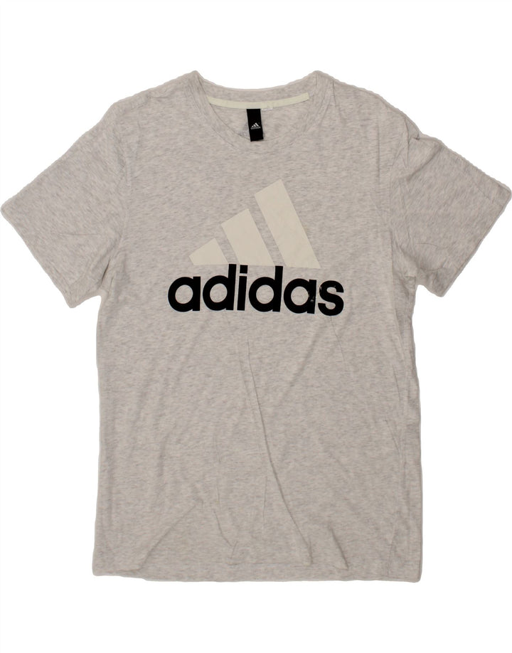 ADIDAS Mens Graphic T-Shirt Top Large Grey Cotton Vintage Adidas and Second-Hand Adidas from Messina Hembry 