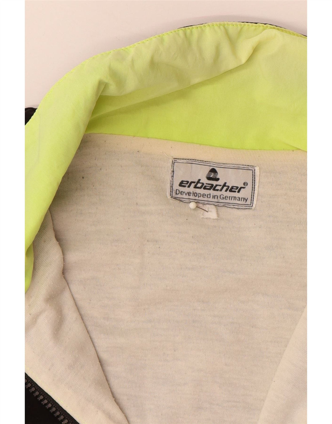 ERBACHER Giacca antipioggia grafica da uomo UK 40 Large Nero Colourblock Poliammide