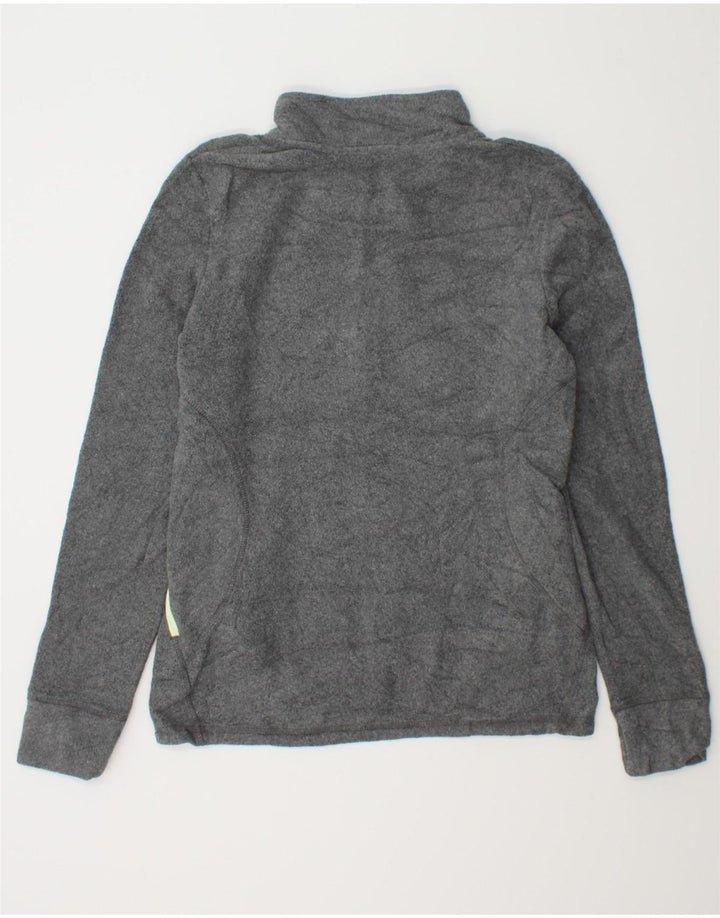 EDDIE BAUER Womens Zip Neck Fleece Jumper UK 14 Medium Grey Polyester Vintage Eddie Bauer and Second-Hand Eddie Bauer from Messina Hembry 