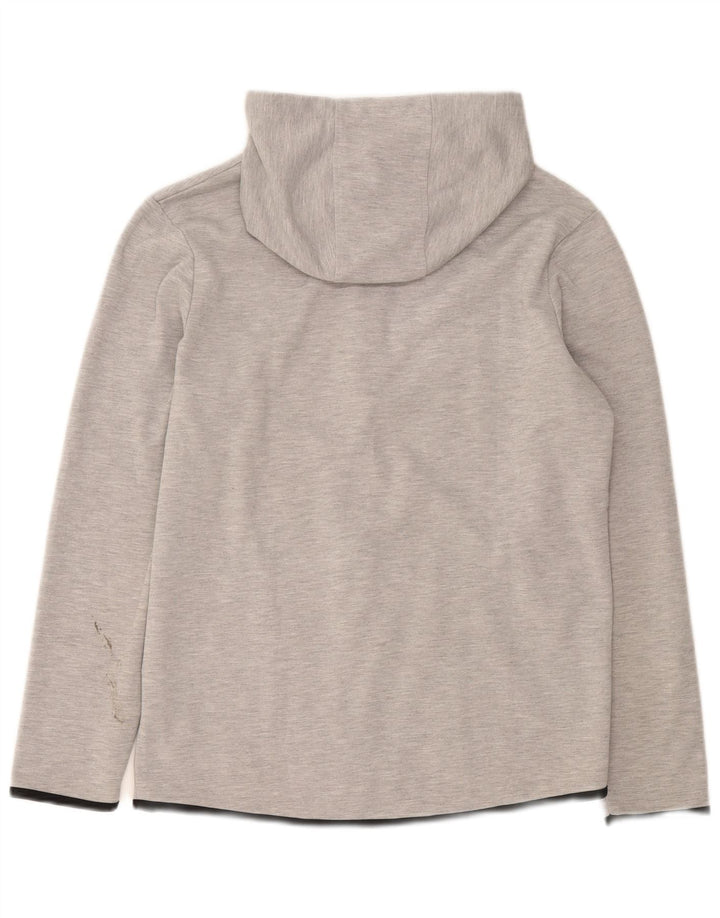 Maglione con cappuccio e zip da uomo Jack & Jones in poliestere grigio medio