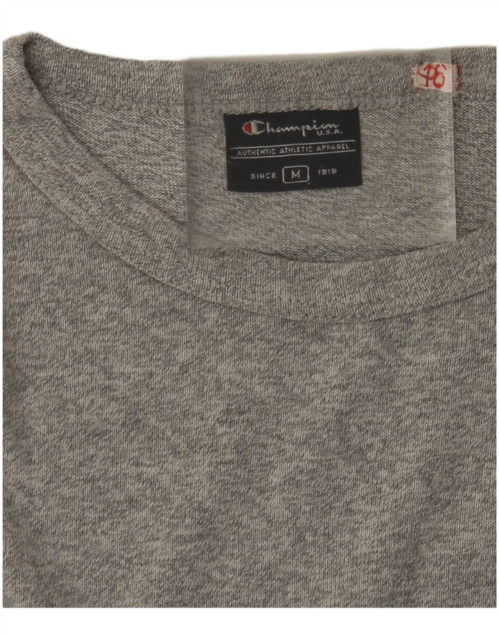 CHAMPION Top grafico da uomo a maniche lunghe grigio medio chiazzato
