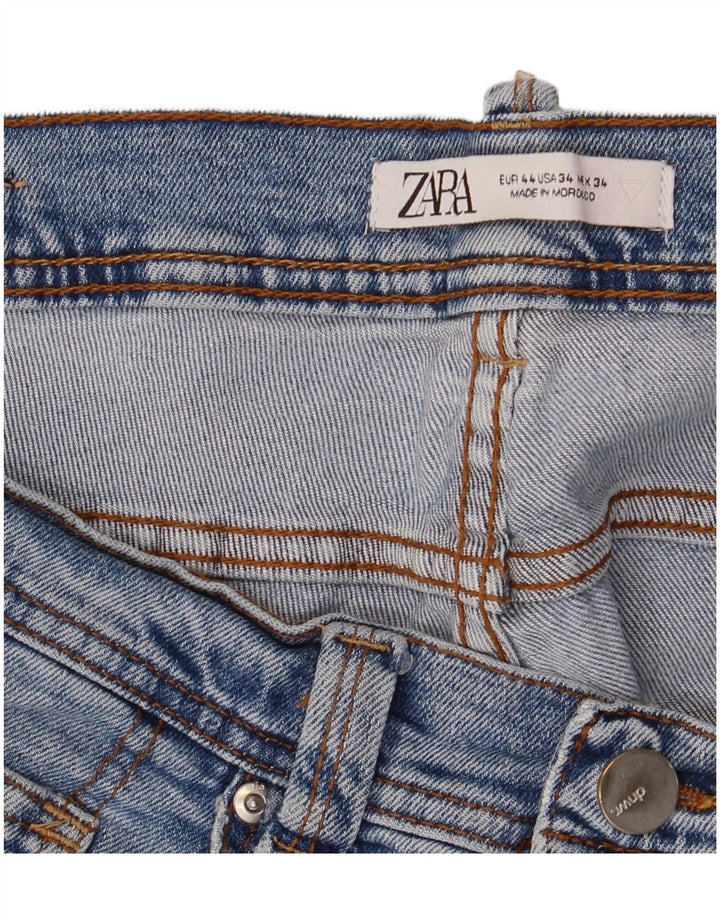 Jeans slim da uomo Zara EU 44 Large W34 L30 Blu