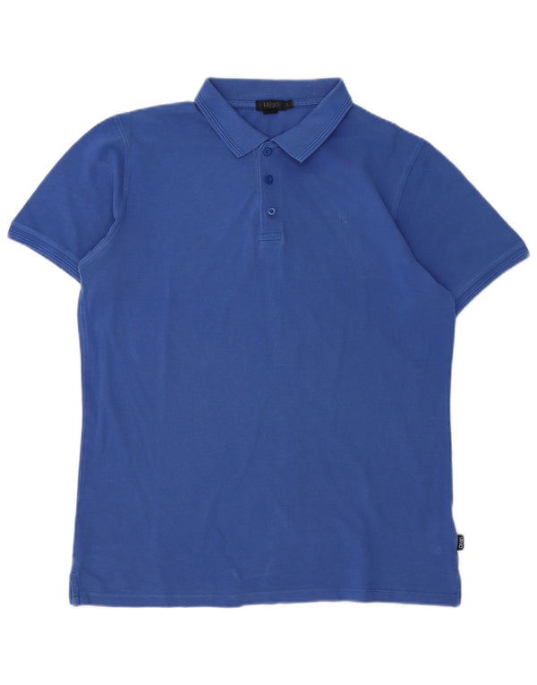 Polo Uomo Liu Jo Large Blu In Cotone