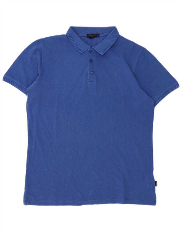 Polo Uomo Liu Jo Large Blu In Cotone