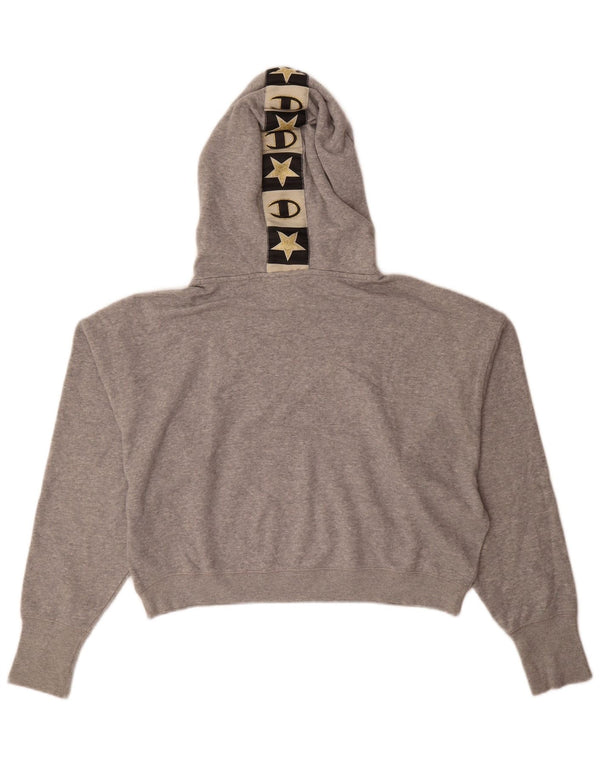 Maglione con cappuccio oversize con grafica corta da donna Champion UK 16 grande grigio