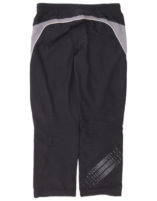 Pantaloni da tuta da uomo ADIDAS grandi in poliestere color block nero