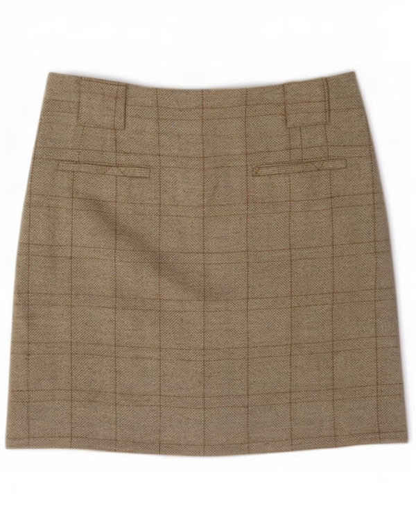 Gonna longuette Zara da donna media W28 a quadri beige