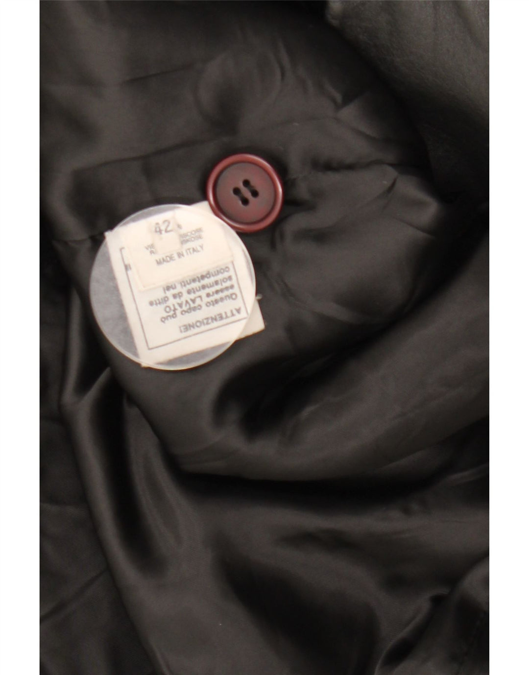 Cappotto in pelle vintage da donna IT 42 medio in pelle nera