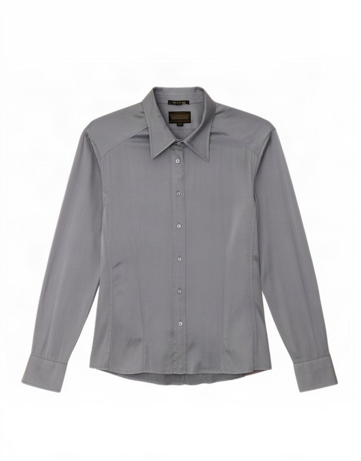 Camicetta Camicia Donna Luisa Spagnoli IT 44 Large Grigia Seta