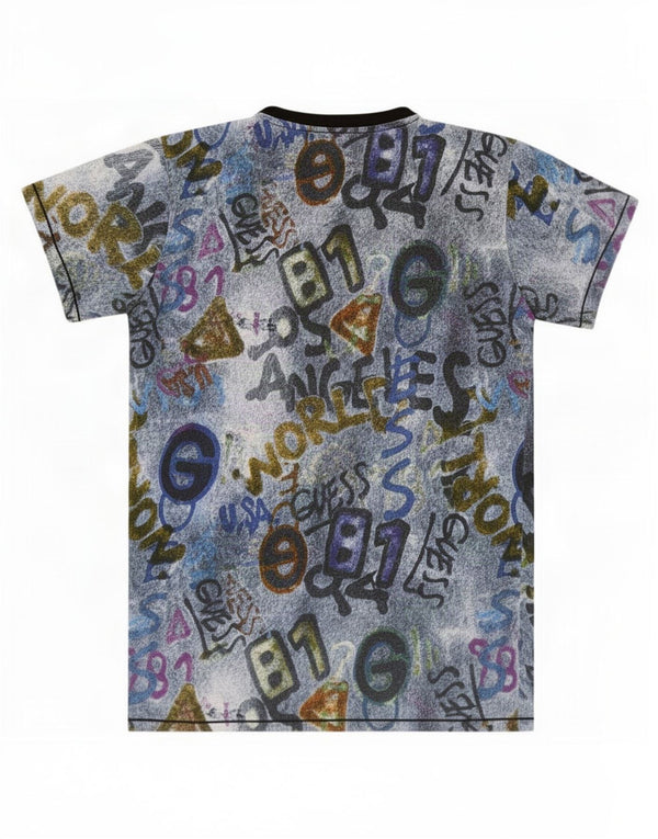 T-shirt grafica Guess da bambino 15-16 anni in cotone blu