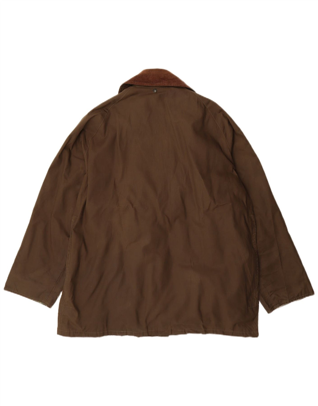 Giacca vintage da uomo in cotone cerato vestibilità ampia UK 36 piccolo poliestere kaki