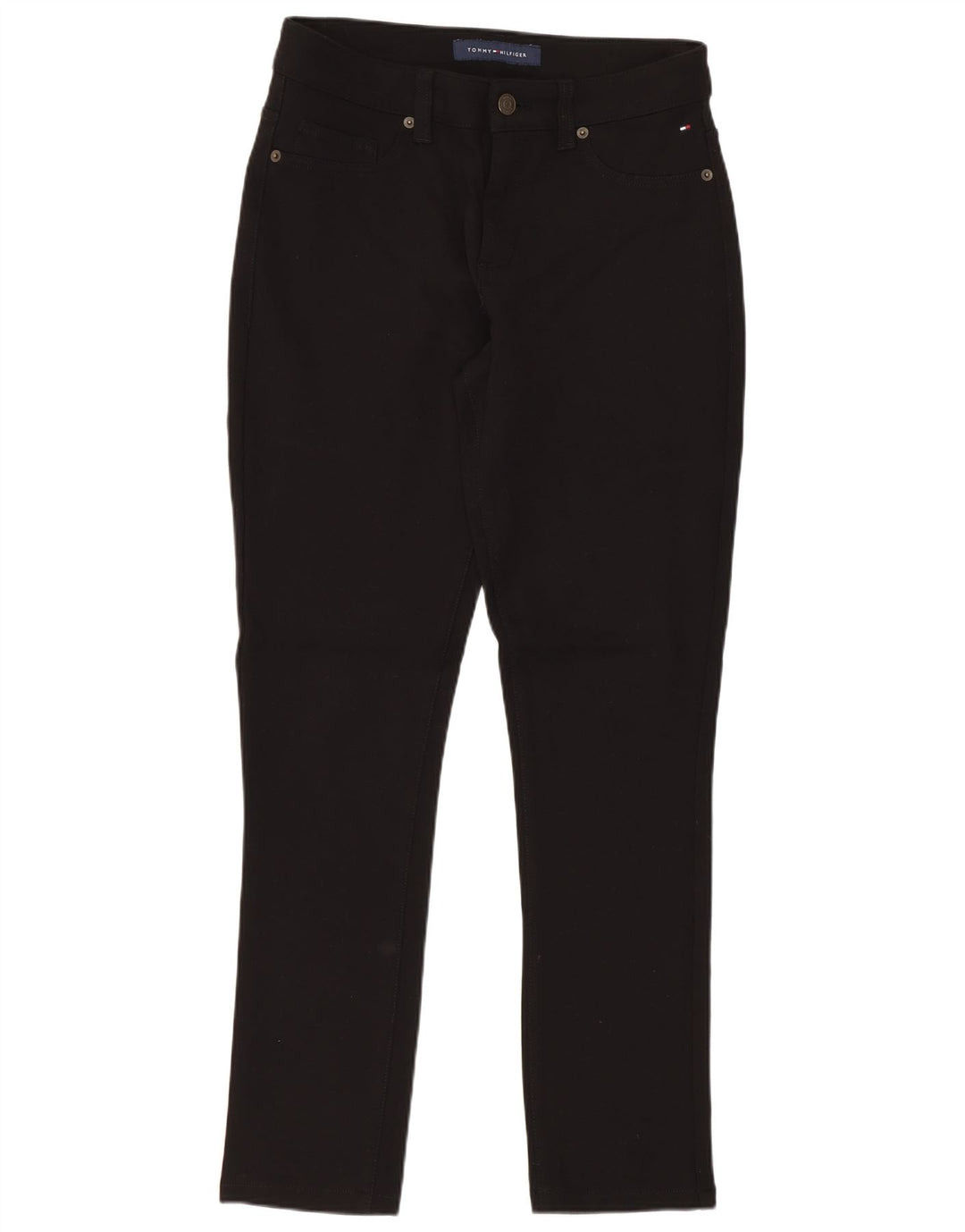 Pantaloni casual slim da donna Tommy Hilfiger US 8 medi W30 L27 neri