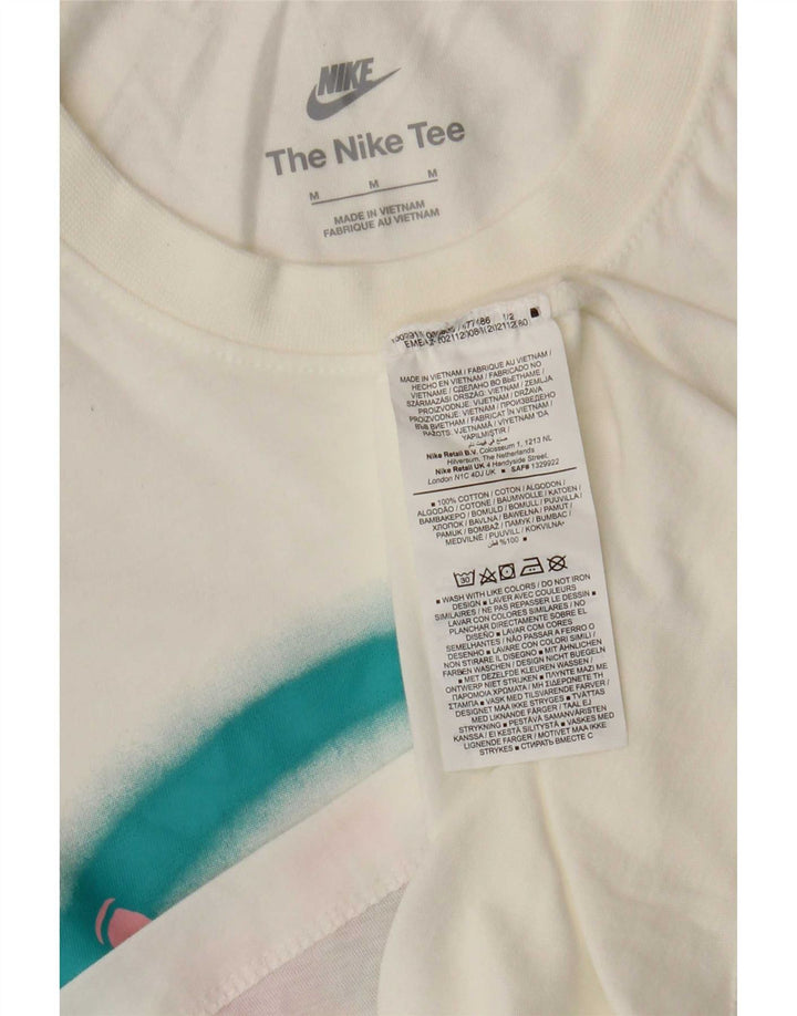 T-shirt grafica da uomo Nike Top in cotone bianco medio