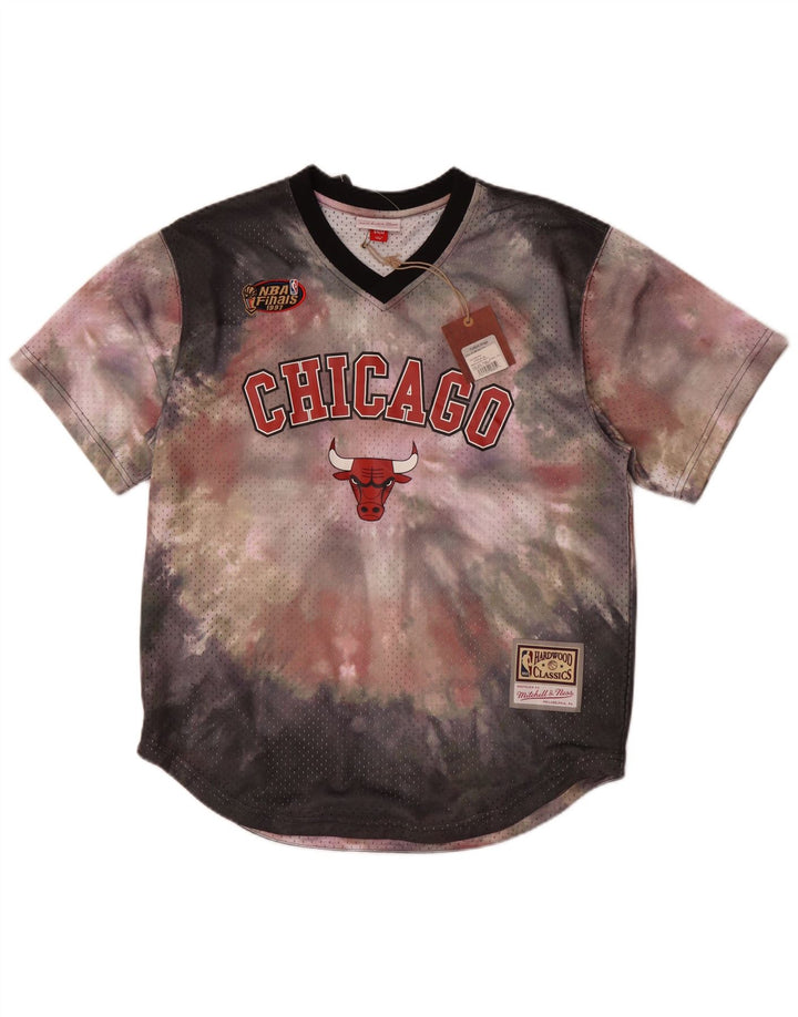 T-shirt grafica da uomo Mitchell & Ness Top UK 44 grande multicolore