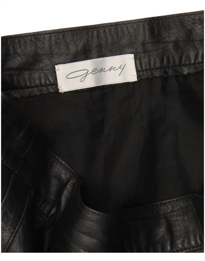 Gonna in pelle da donna Genny W32 grande nera