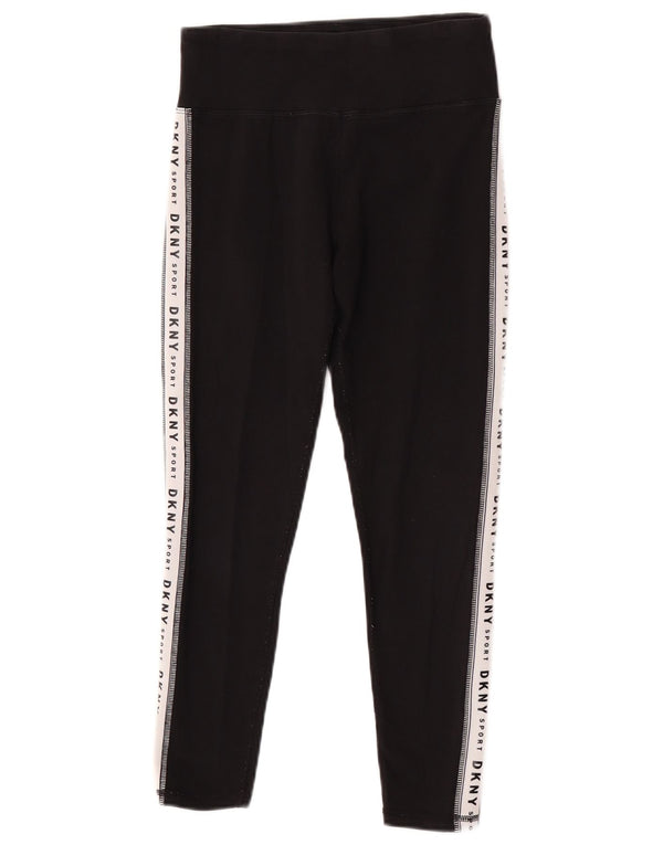 Leggings corti con grafica da donna Dkny UK 8 piccoli in cotone color block nero