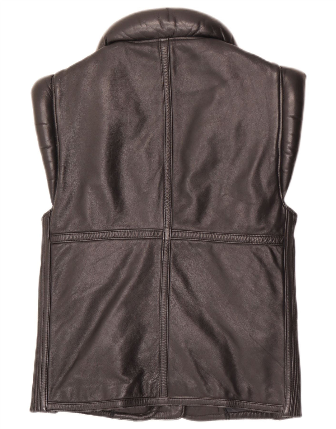 Gilet in pelle da uomo vintage UK 38 medio in pelle nera