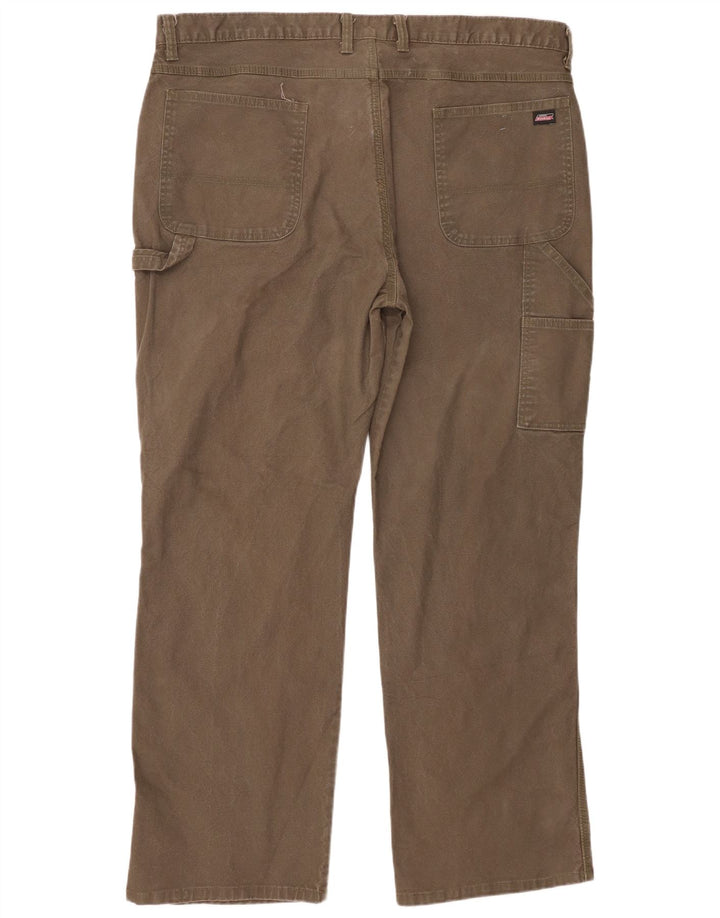 Pantaloni cargo dritti da uomo Dickies W42 L32 cotone kaki