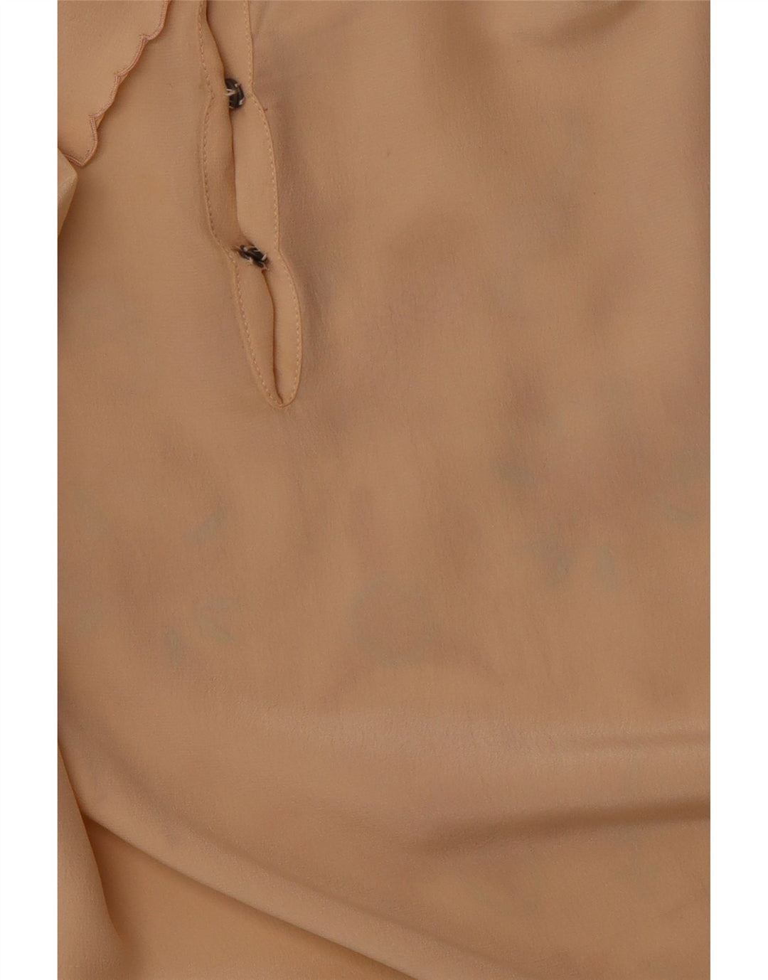 Camicetta da donna a maniche lunghe VINTAGE EU 36 piccola seta floreale beige