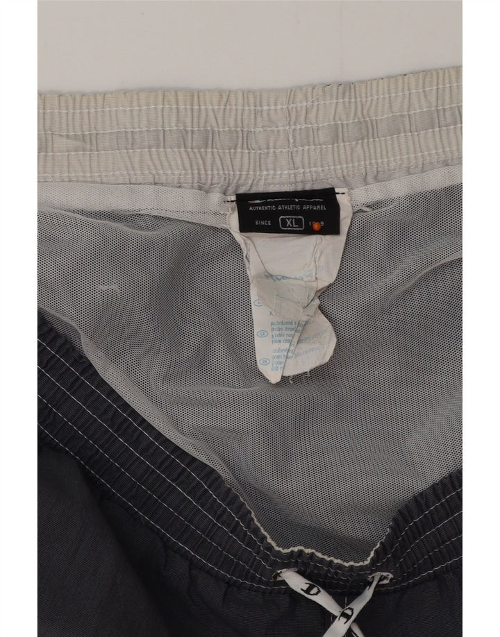 Pantaloncini da bagno grafici da uomo Champion XL in cotone color block blu navy