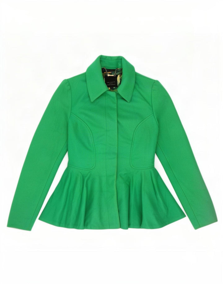 Giacca blazer da donna Ted Baker taglia 0 2XS lana verde