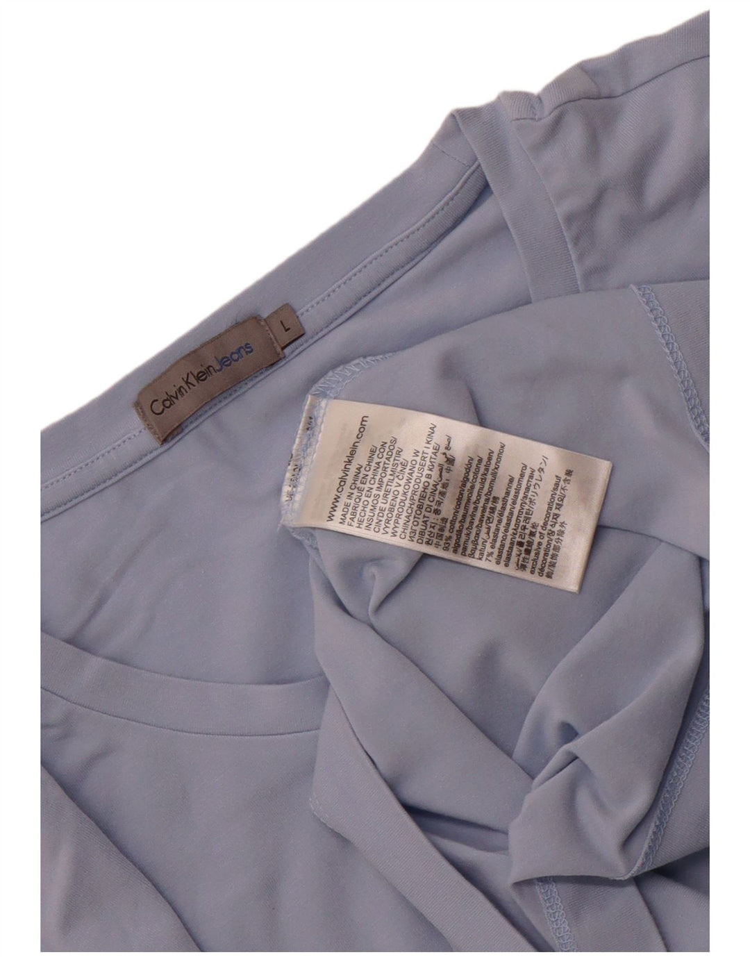 Calvin Klein Jeans T-shirt grafica da uomo Top grande in cotone blu