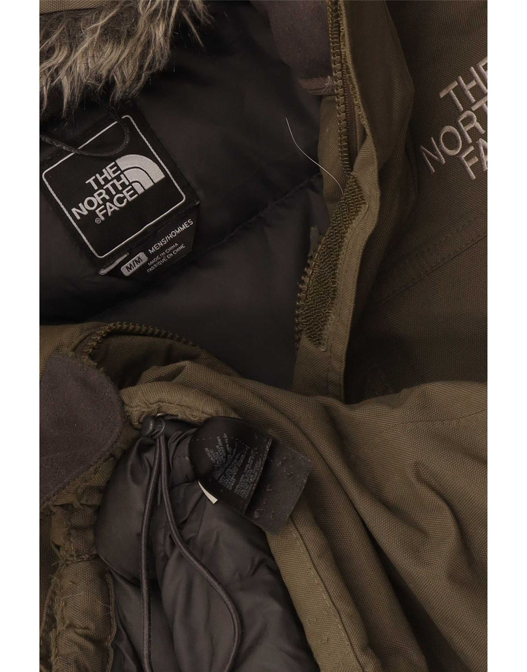 Giacca imbottita con cappuccio da uomo The North Face UK 38 nylon kaki medio
