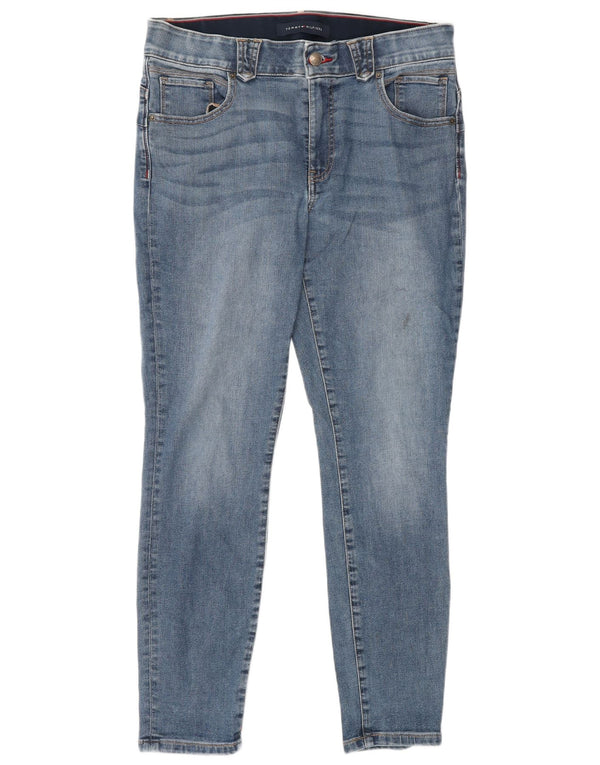 TOMMY HILFIGER Jeans skinny da donna US 10 Large W33 L28 Cotone blu