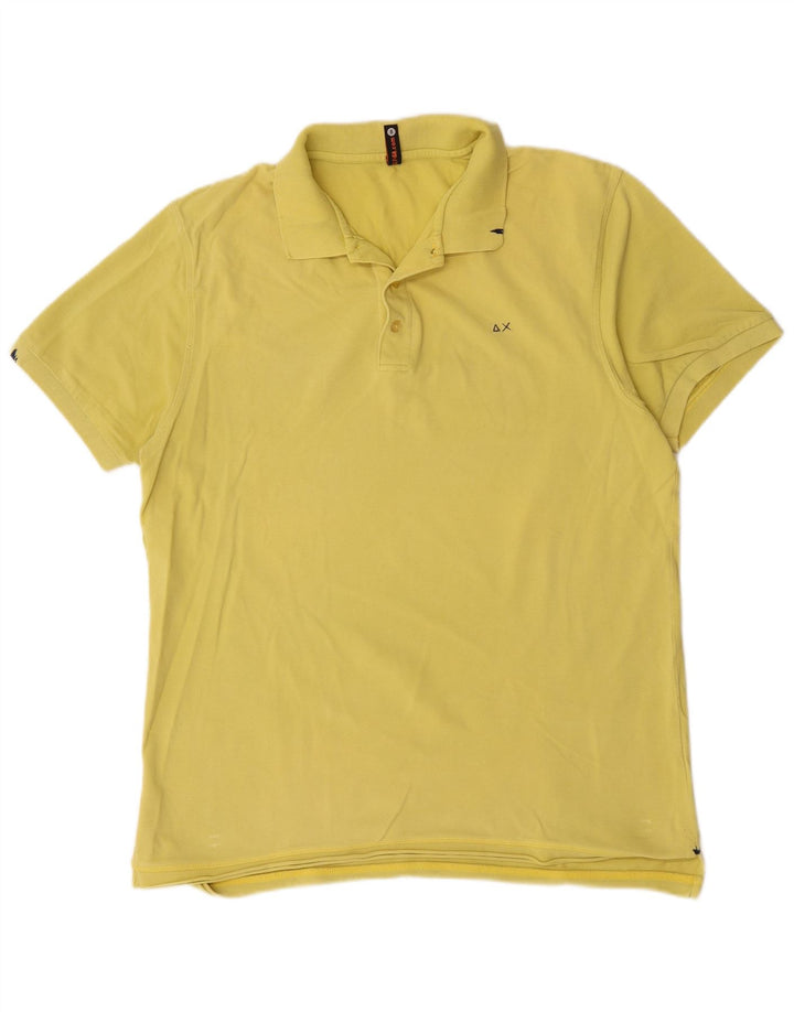 Polo da uomo Sun68 2XL cotone giallo